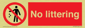 No littering